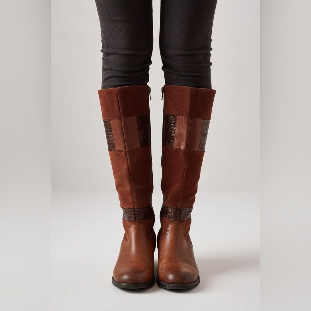 Clarks Chestnut Heeled Boots